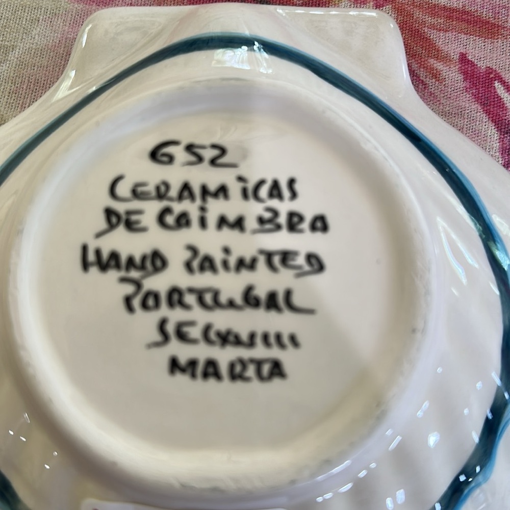Shell dish hand painted Portugal - Picture 5 of 6